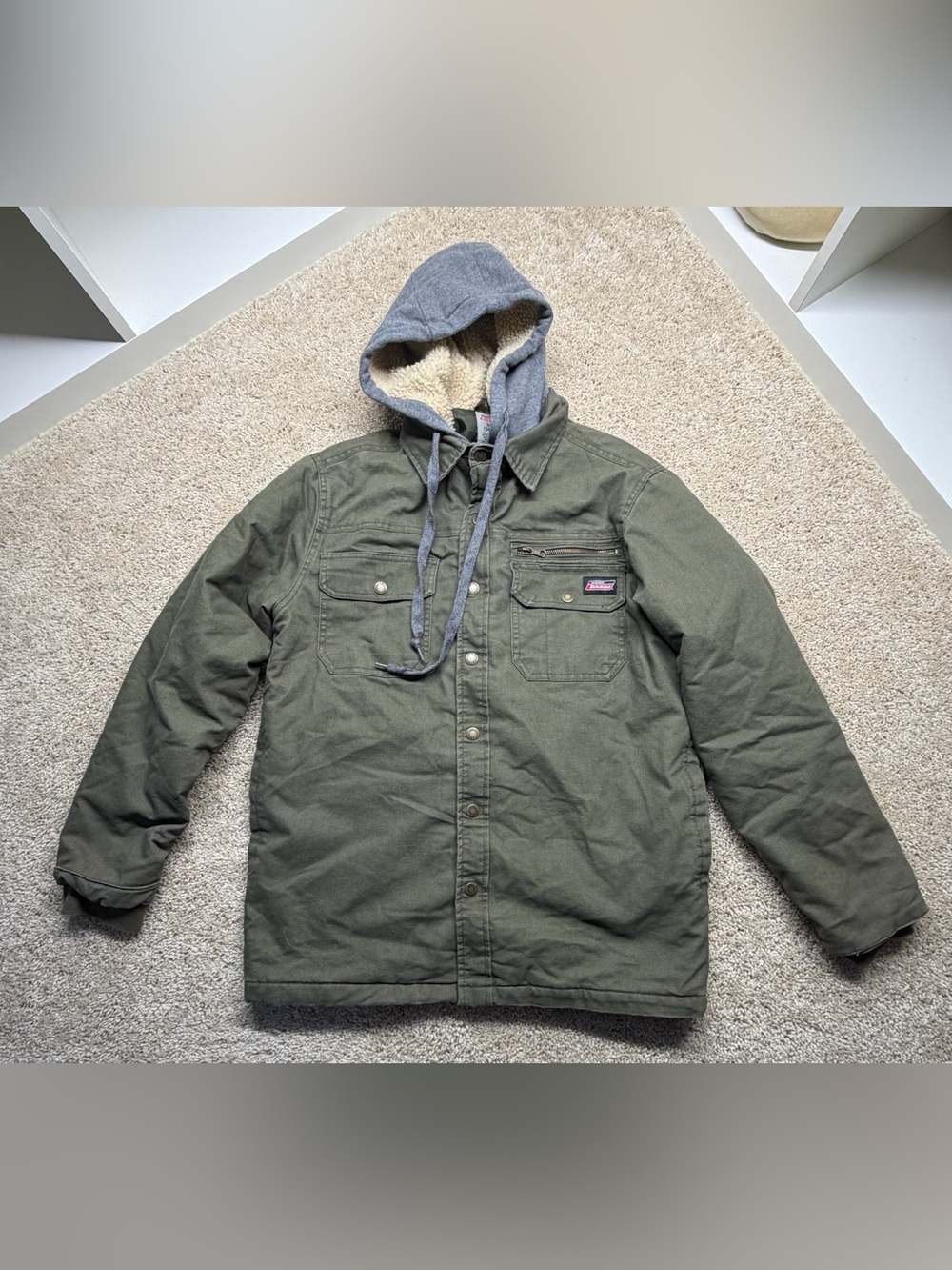 Dickies Sherpa Lined Hooded Canvas Army
Green Jacket